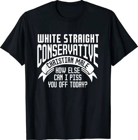 white straight conservative christian male t shirt clothing