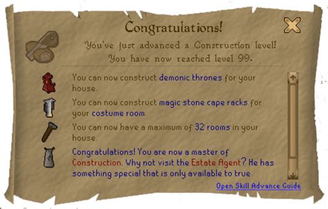 Runescape 99 Construction Guide Levelskip