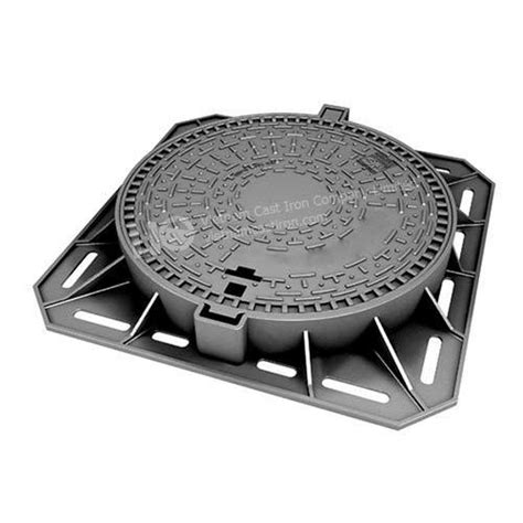 Ductile Iron Hinged Round Manhole Cover And Frame 850mm Class D 400