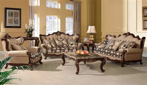 Royal Wooden Sofa Set Designs Baci Living Room