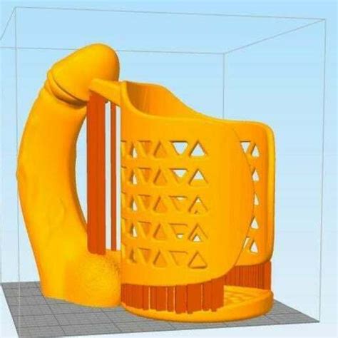 Download Free Stl File Nsfw Can Holder With Coozie Curved Penis • 3d Printing Design ・ Cults