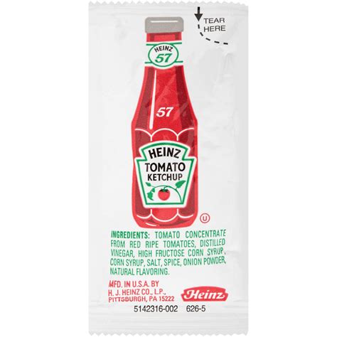 Heinz Ketchup Packets Single Serve Packets Pack Of 200 Pack Of 200