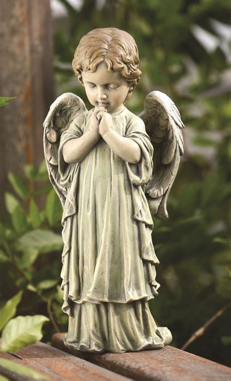 Praying Angel Cherub Garden Statue Memorial Decor Garden Angels