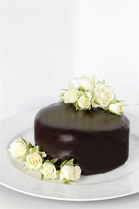 Birthday cake with name and photo editor online. Decadent Chocolate Cake with Dark Chocolate Ganache ...