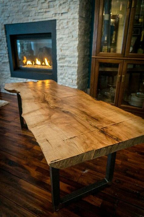 Solid wood construction offers a sturdy platform to rest your drink so you can sit back and relax. Pin by Chris Stewart on wood tables | Wood slab table ...