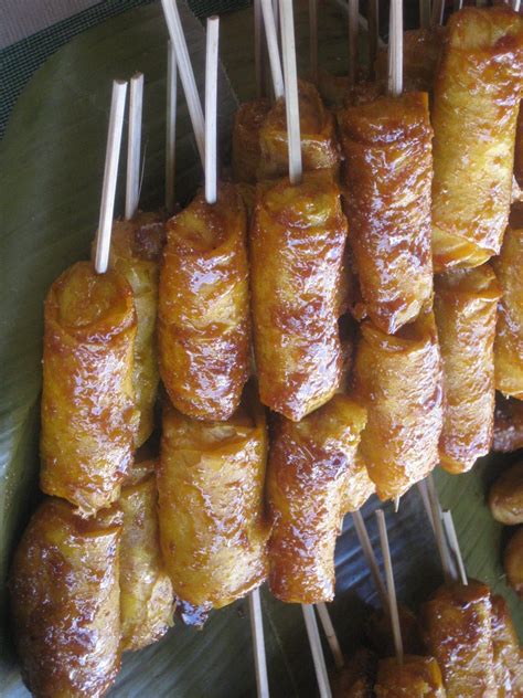 Turon is a popular snack and street food amongst filipinos.1 these are usually sold along streets with banana cue,2 camote cue, and maruya. Turon (Banana Egg Rolls) | Filipino desserts, Filipino recipes, Filipino street food