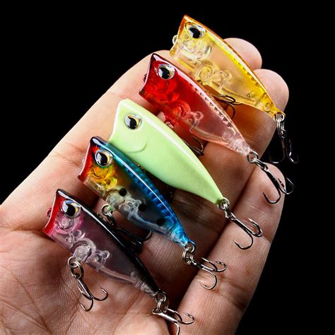 Floating Popper Fishing Lures 4cm 3 5g 10 Topwater Bait Hard Bait