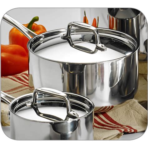 Tramontina 10 Piece Tri Ply Clad Cookware Set Stainless Steel Ebay