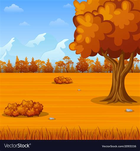 Autumn Landscape Background Royalty Free Vector Image
