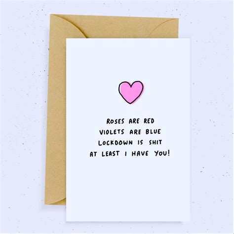 Funny Valentines Card Roses Are Red Poem Card Rude Etsy