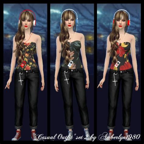 Casual Outfit Set 3 At Amberlyn Designs Sims 4 Updates