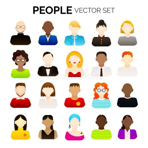 Various Vector Cartoon People Stock Vector Illustration Of Element