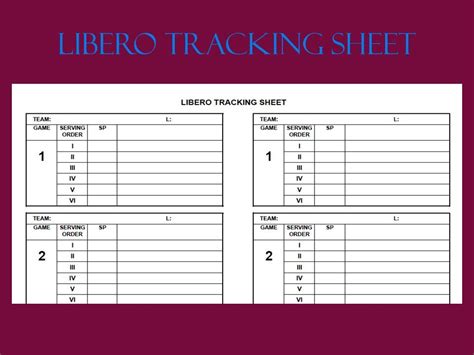 Printable Libero Tracking Sheet Customize And Print