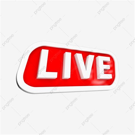 Live Lives Clipart Transparent Png Hd Live Icon 3d Render Red White