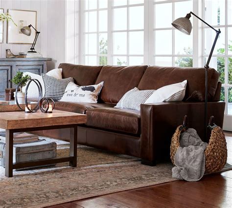 Shop our pillow collection to find decorative pillows in classic styles, prints and colors. Turner Square Arm Leather Sofa | Pottery Barn CA
