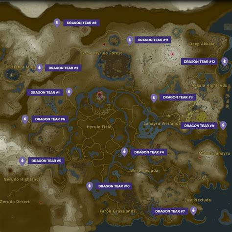 Dragon Tear Locations With Map Tears Of The Kingdom Try Hard Guides