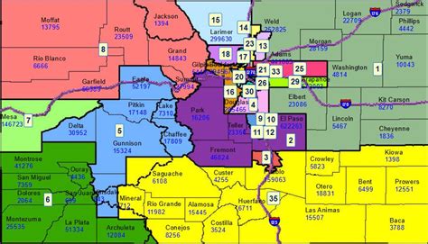 Colorado State Senate Map Printable Map
