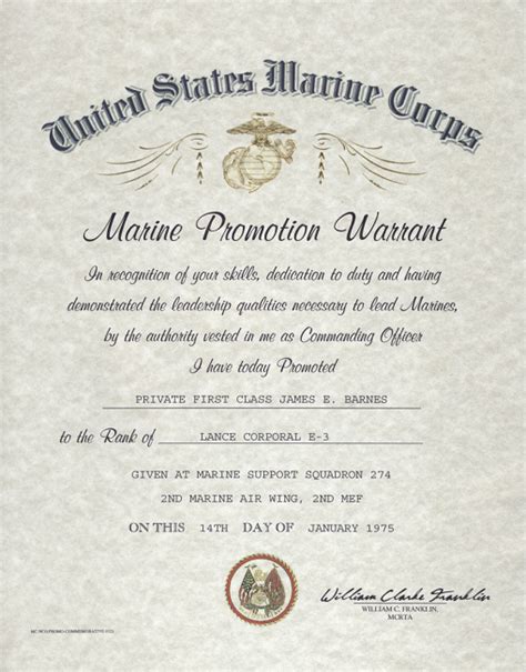 Usmc E 2 E 3 Enlisted Promotion Warrant