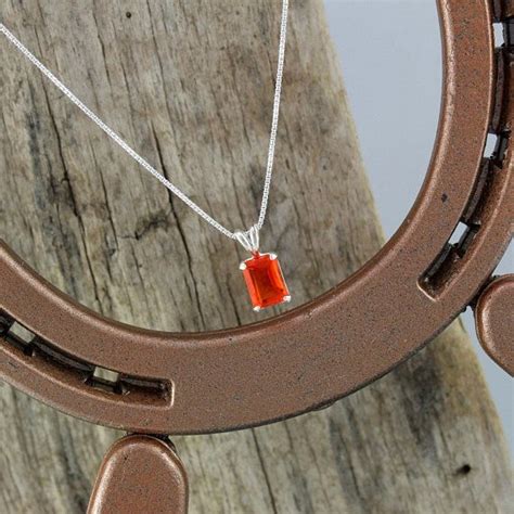 Natural Mexican Fire Opal Pendant Sterling Silver Pendant Etsy