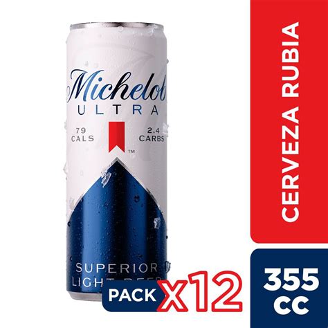 Cerveza Baja En Calorías Michelob Ultra Pack 12 Latas X 355 Ml Cu A
