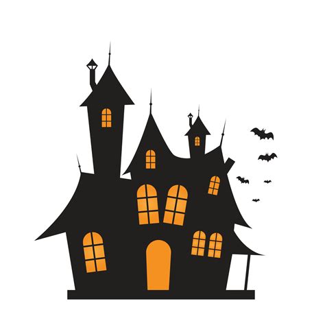 Halloween Haunted House Cartoon Vector Illustration 12031404 Vector Art