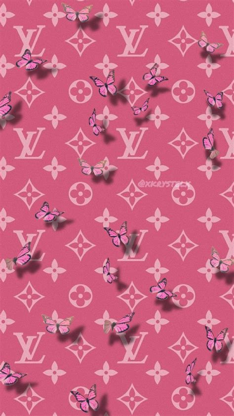 Pink Louis Vuitton Wallpaper With Butterflies