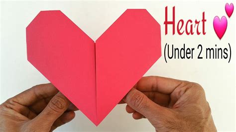 How To Make An Easy Paper 💕heart Under 2 Minutesa4 Paper