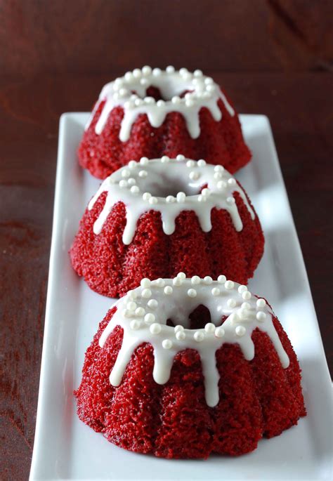 6 bundt cake recipes you'll fall for immediately. Mini Red Velvet Bundt Cakes with Cream Cheese Glaze ...