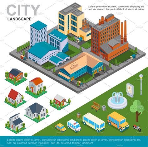 Isometric city landscape concept | Custom-Designed Illustrations ...