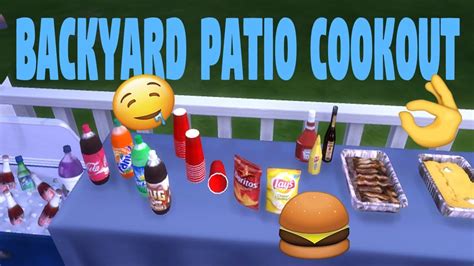 Backyard Patio Cookout 🍔⛱ Speed Deco The Sims 4 Cc List Youtube