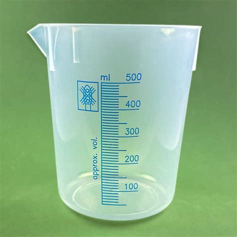 Polypropylene Plastic Graduated Beaker 500ml