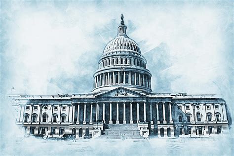 United States Capitol 01 Painting By Am Fineartprints Pixels