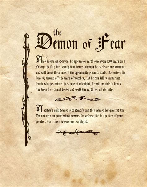 The Demon Of Fear By Charmed Bos On Deviantart Charmed Book Of