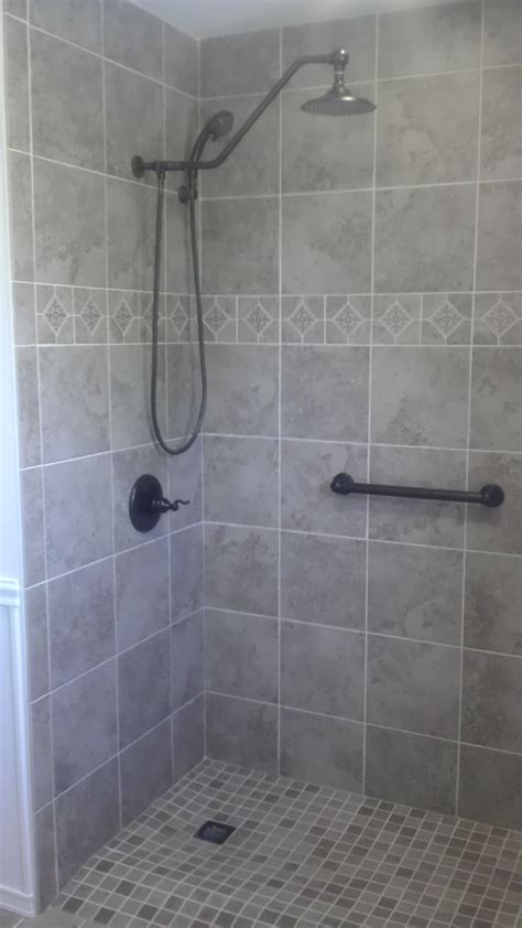 Technically, the height of the ceiling has little to do with whether or not you tile it; small shower stalls gray tiled - Google Search (With ...