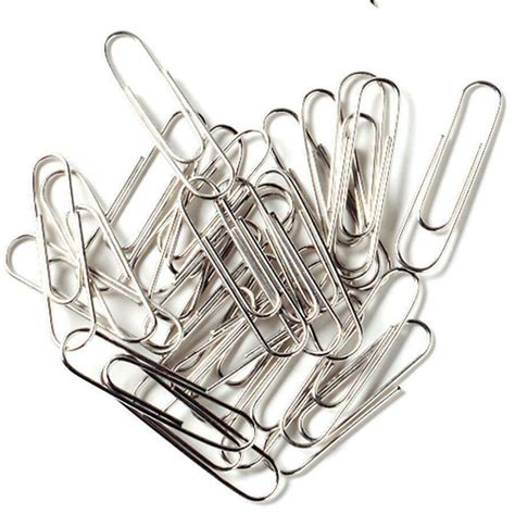100 X Plain Silver Paper Clips 22mm22cm Metal Polished Steel