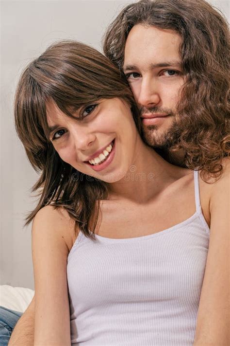 Portrait Of A Happy Couple Laughing At Camera Stock Image Image Of Couple Leisure 230053729