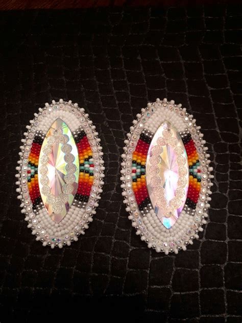 Cross Beads Designs Beaded Earrings Native Native Beadwork Gem