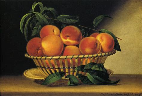 Raphaelle Peale 1774 1825 — Bowl Of Peaches1818 Canvas Art For