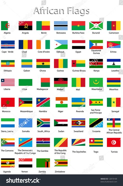 Flags Individual African Countries Stock Vector Royalty Free 12819109