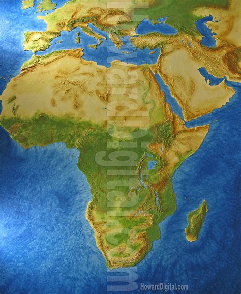 Topographical Map Of Africa