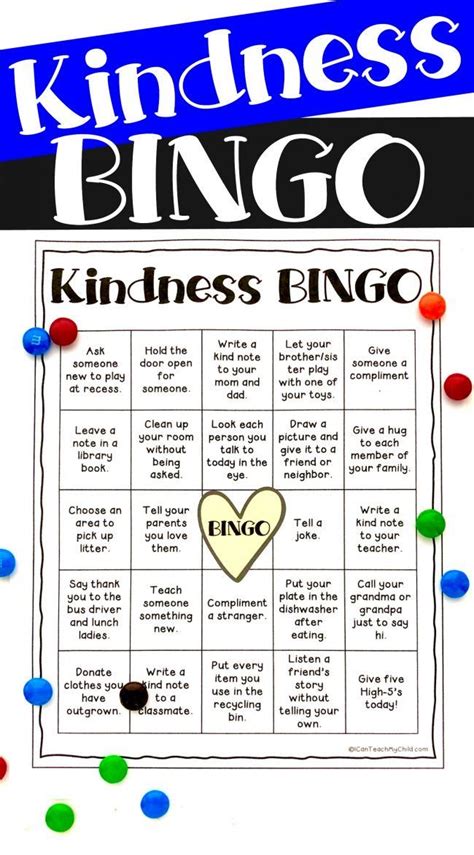 Printable Kindness Bingo Board Teaching Kindness Kindness Activities