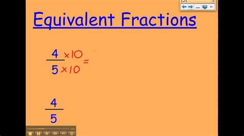 4 5 Equivalent And Simplfied Fractions Youtube