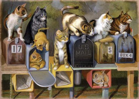 Buffalo games 17077 charles wysocki cats: Cat's Got Mail Jigsaw Puzzle | PuzzleWarehouse.com