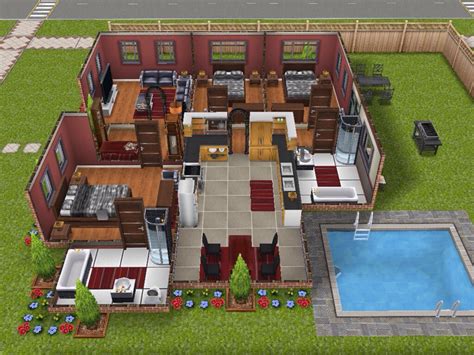 Collection by krisha parker • last updated 7 days ago. Sims Freeplay Original Designs — This is a requested one story house design. It...