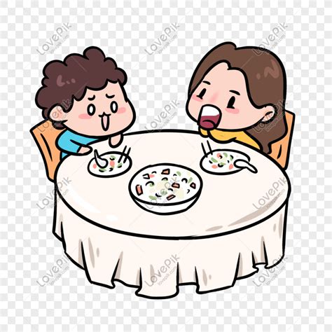 Gambar Anak Sedang Makan Kartun