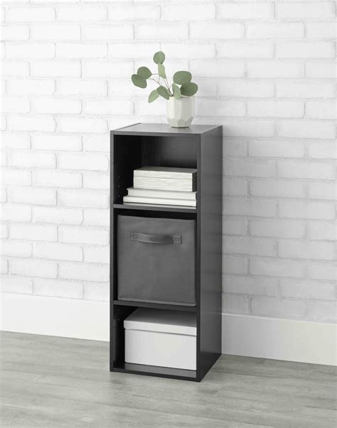This storage cabinet with doors features four roomy storage areas with two adjustable shelves and one. MAINSTAYS 3 Shelf Organizer Expresso | Walmart Canada ...
