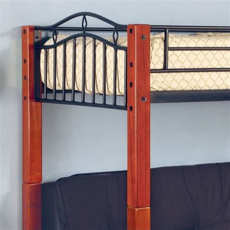 Coaster Jonathan Wood And Metal Twin Over Futon Bunk Bed In Black Finish 2249