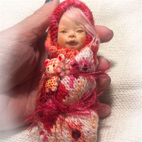 Cacoon Snuggle Baby Fairy Doll Ooak Collector Artdoll Polymer Etsy
