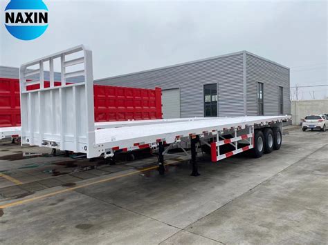 Flatbed Platform Trailer 40 Feet Flat Bed Container Trailers China