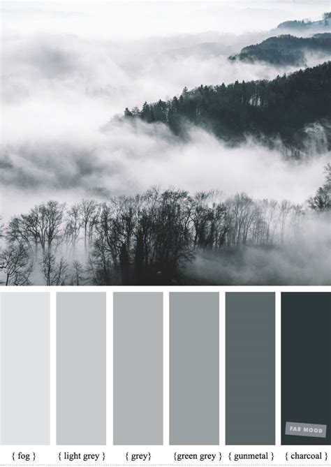 Smokey Grey Color Palette Shades Of Grey Color Combination